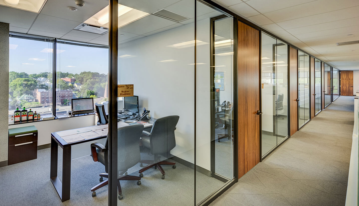 office building inside desks